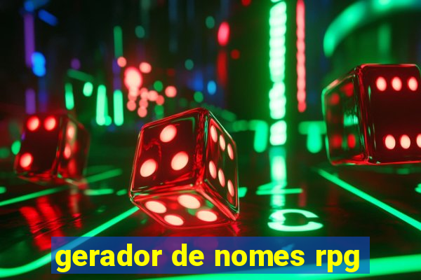 gerador de nomes rpg